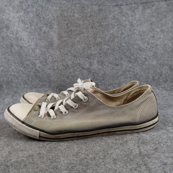 Converse Shoes Womens 10 Casual Sneakers All Star Low Slim Canvas Lace Up Flat - Picture 4 of 12